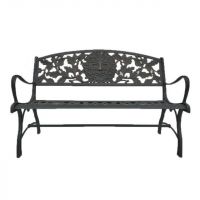 "Green Man" Cast Iron Garden Bench in a Bronze Finish