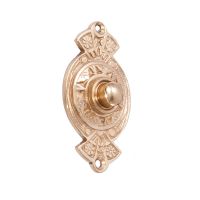 “Hampern Close” Polished Brass Decorative Bell Push