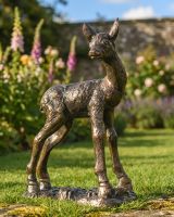 "Hazel" Fawn On Base Garden Sculpture "Hazel" Fawn On Base Garden Sculpture