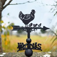 Hen & three chicks weathervane in situ