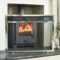 “Hildern Hall” Stainless Steel Contemporary Mesh Fire Guard “Hildern Hall” Stainless Steel Contemporary Mesh Fire Guard