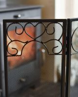 Close-Up of Pattern on “Holmwood Manor” Three Panel Fire Guard