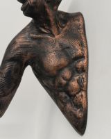 "Ignite" Cast Aluminium Wall Art in Bronze and Copper Finish close up of torso