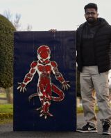 "Intergalactic Tyrant" Oil Drum Scrap Metal Wall Art