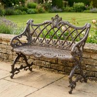 "Izora" Rustic Victorian Cast Iron Garden Bench Digital Illustration "Izora" Rustic Victorian Cast Iron Garden Bench Digital Illustration