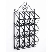 "Jenevieve" Wall Mount Wine Rack Finished in Black "Jenevieve" Wall Mount Wine Rack Finished in Black