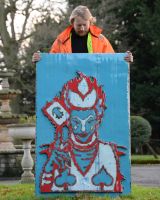 "Joker Card" Oil Drum Scrap Metal Wall Art