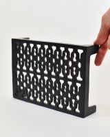 "Keyhole" Cast Iron Air Brick 9"x6" to scale with hand for reference