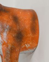 "Kit" the Red Fox Cast Aluminium Wall Art close up of body flush against wall "Kit" the Red Fox Cast Aluminium Wall Art close up of body flush against wall