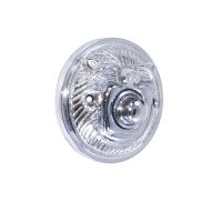“Lambeth Hall” Bright Chrome Round Lion Bell Push “Lambeth Hall” Bright Chrome Round Lion Bell Push