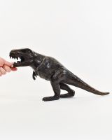 ‘Legacy’ the Cast Brass T-Rex Ornament to scale with hand for reference