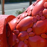 Close-up of the Steel Finished in Red Close-up of the Steel Finished in Red