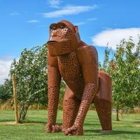 “Lord Greystoke” Stunning Silverback Gorilla Sculpture - Rustic “Lord Greystoke” Stunning Silverback Gorilla Sculpture - Rustic