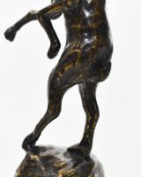 "March Meadow Hare" Cast brass Hare Sculpture close up of legs