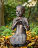 "Meadow"s Offering" Girl Holding Butterfly Resin Garden Sculpture "Meadow"s Offering" Girl Holding Butterfly Resin Garden Sculpture