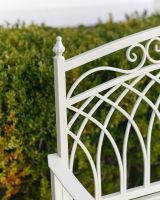 ‘Monet’ Two Seater Wrought Iron Garden Bench close up of finial