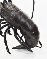 "Nocturne" Lobster Sculpture in Cast Brass close up of tail