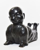 "Peaceful Cobra" Monk Yoga Ornament in Cast Brass