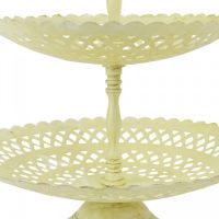 “Perincroft House” Cream Three Tiered Cake Stand 