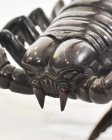 "Primal Sting" Cast Brass Scorpion Sculpture close up of head