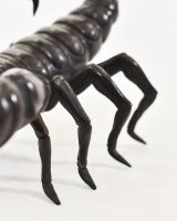 "Primal Sting" Cast Brass Scorpion Sculpture close up of legs