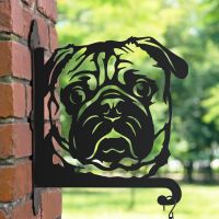 Pug hanging basket bracket in the park
