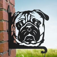 Pug hanging basket bracket in situ