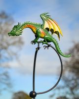 "Ragnor" the Steel Dragon Rocker Garden Spike Close up Shot of the Dragon