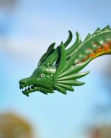 "Ragnor" the Steel Dragon Rocker Garden Spike Close up Shot of the Head