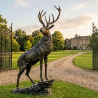 "Renwick" Stag on Rock Sculpture - Facing Right Digital Illustration "Renwick" Stag on Rock Sculpture - Facing Right Digital Illustration
