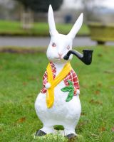 "Rhubarb" the Dapper Rabbit with Pipe in Cast Aluminium main image "Rhubarb" the Dapper Rabbit with Pipe in Cast Aluminium main image
