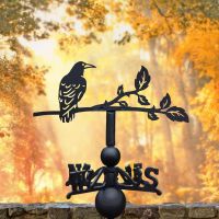 Rook weathervane in a autumnal setting