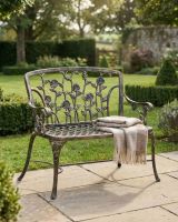 "Rosetta" Black & Gold Rose Design Bench ai illustration "Rosetta" Black & Gold Rose Design Bench ai illustration