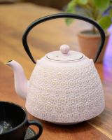 "Sakura" Cast Iron Japanese Teapot with a Pink Finish