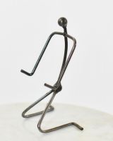 "Score" Celebration Upcycled Metal Phone Holder side view of phone holder