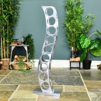 “Serena” Aluminium Curved Wine and Bottle Holder in Situ in the Home