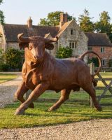 “Shepherds Hill” Rustic Bull Garden Sculpture Digital Illustration “Shepherds Hill” Rustic Bull Garden Sculpture Digital Illustration