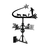 Shooting star & dogs weathervane in situ