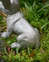 "Sid" the Bassett Hound Cast Aluminium Garden Sculpture close up of back