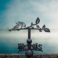 Siskin weathervane on a lovely foggy day Siskin weathervane on a lovely foggy day