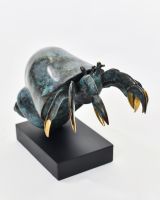 "Sovereign of the Shell" Hermit Crab Sculpture in Cast Brass
