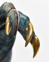 "Sovereign of the Shell" Hermit Crab Sculpture in Cast Brass close up of legs