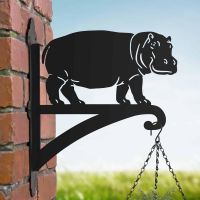 Steel Standing Hippo Hanging Basket Bracket Steel Standing Hippo Hanging Basket Bracket