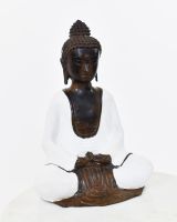 "Stillness Spoken" Cast Brass Buddha Ornament angled shot