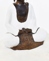 "Stillness Spoken" Cast Brass Buddha Ornament close up of legs