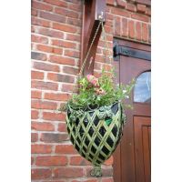 “Strawberry Lane” Deep Latticework Hanging Basket in Situ “Strawberry Lane” Deep Latticework Hanging Basket in Situ