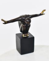 "Symmetry" Cast Brass Interior Sculpture high angle shot