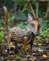 "Thatch" Steel Fox Garden Sculpture