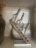"The Higher you Climb" Aluminium, Mango Wood and Marble Sculpture - Silver "The Higher you Climb" Aluminium, Mango Wood and Marble Sculpture - Silver