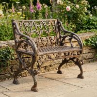 "The Quatrefoil" Rustic Victorian Cast Iron Single Seater Bench Digital Illustration "The Quatrefoil" Rustic Victorian Cast Iron Single Seater Bench Digital Illustration